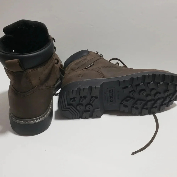 NWOT Wolverine Mens Brown Floorhand WP 6" Size  9.5 US Work/Hiking Bootsoots - Picture 10 of 11